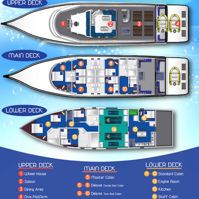 LIVEABOARD - 5 days/ 4 nights - M/V ANDAMAN QUEEN - Similan, Koh Bon, Tachai, Koh Surin, Richelieu Rock (max 14 dives)